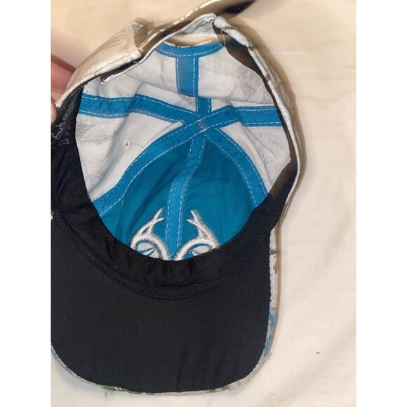 REALTREE Women's Baseball Cap Camo/Teal Stitching Adjustable - Picture 10 of 13